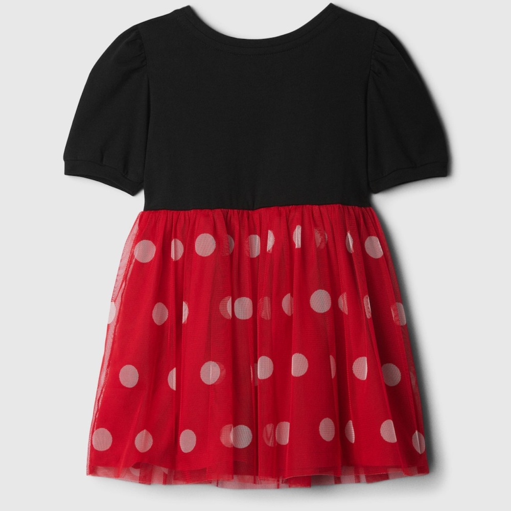 GAP Black Top with Red Polka Dot Skirt Girls Dress - Picture 3 of 5